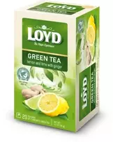 Žalioji arbata LOYD, citrinų-laimų ir imbiero skonio, 20 x 1.7g