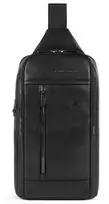 Piquadro, Monospalla, Leather, Leather Backpack, Juodas, Mono Sling, For Men, 19 x 32 x 8 cm