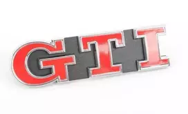 VAG VW Golf Mk7 GTI priekinių grotelių ženkliukas raudona emblema originalus 5G0853679PWYR