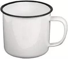 Fox Outdoor Emaliuotas puodelis MFH, balta-juoda, 350ml