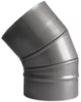 Kaminų alkūnė WADEX 115, D180 mm 45°