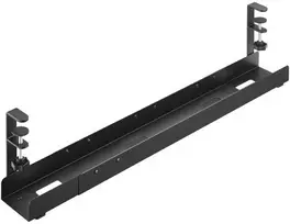 InLine® Universal cable guide rail, 3 levels 80/100/120 cm, for under-table mounting, with screw clamps, juodas