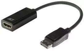 ACT AC7555 Vaizdo kabelio adapteris 0,15 m DisplayPort HDMI A tipo (standartinis) juodas (AC7555)