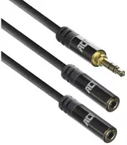 ACT 0,15 metro aukštos kokybės garso skirstytuvo kabelis, 3,5 mm kištukas, kištukas 2,5 mm lizdas
