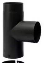 Kierulff MB juodas dūmų vamzdis 150 mm T formos jungtis - T formos jungtis 90ø su suodžių dubeniu