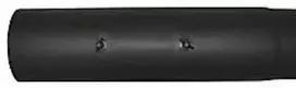 Kierulff MB juodas dūmų vamzdis 150 mm 500 ilgis - 500 mm ilgis su valymo sklende