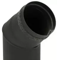 Kierulff MB Juodas dūmų vamzdis, 100 m ilgio alkūninis vamzdis 45° x 1 mm. Keraminė tarpinė.