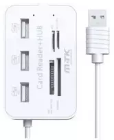 MTK USB 2.0 šakotuvas + kortelių skaitytuvas - 3 x USB 2.0 + MS/SD/M2/TF
