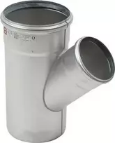 „Blücher“ didelis vamzdis 45° 75 mm - be O formos žiedo, atsparus rūgštims RF. Atsparus rūgštims