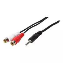 LogiLink 1x3.5mm - 2xRCA - 5m - 3.5mm - 2 x RCA - 5 m - Juodas