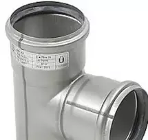 Blucher Metal atšakinis vamzdis 87,5° 75 mm nerūdijantis/rūgštims atsparus