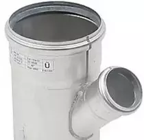 „Blücher“ didelis vamzdis 45° 110–50 mm – apvalus RF Europipe. Atsparus rūgštims.