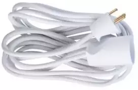 Thorkild Larsen E-line prailgintuvas 3G1.0 - H05VV-F, baltas m/j, 230V/13A, plastikinis kabelis, 5m