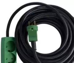 Thorkild Larsen E-line kabelių komplektas DK 3G1.5 - H07RN-F, DK kištukas/3 lizdų m/j, neoprenas, 230V/16A, 15m
