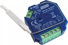 Nordtronic Dėžutės relė Zigbee LED 0-200W / Halogeninė 0-400W, įjungimo/išjungimo relė NO
