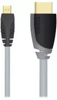 Sinox Beslag „Sinox“ didelės spartos mikro HDMI kabelis. 2 m. Pilkas/juodas, 2 m, HDMI D tipo (mikro), HDMI A tipo (standartinis), 3D, pilkas