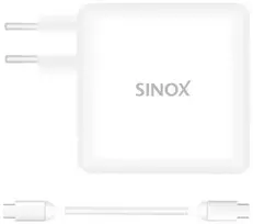 Sinox Beslag „Sinox Macbook USB C 87W“ maitinimo šaltinio pakaitalas, skirtas naudoti viduje, kintamosios srovės, 20 V, 1 m, baltas