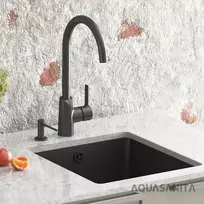 Aquasanita Plautuvės maišytuvas HELIKA Sabia grace 5523JG-601, juodos spalvos, Maišytuvo spalva: Juoda | Juodas metallic 601