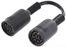 Cavus adapteris, 8 kontaktų DIN lizdas, 0,15 m, juodas