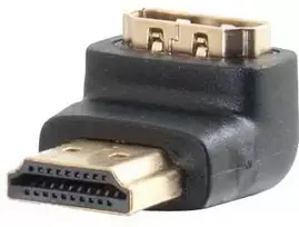 C2G HDMI® vyriškas į HDMI® moteriškas 90° žemyn adapteris, juodas, CE, FCC, 13 g