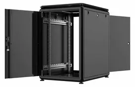 Lanview LOGON RDL16U68BL, Laisvai pastatomas stovas, 16U, 600 kg, Rakto užraktas, Reguliuojamos kojelės, Kabelių tvarkymas