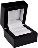 Jk Box Juoda medinė žiedų dėžutė BB-2 / A25