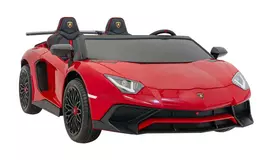 Dvivietis elektromobilis Lamborghini Aventador SV, Raudona