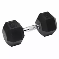 Gumuotas hantelis Bauer Fitness HEX