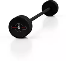 Gumuota tiesi štanga 30 kg, juodas kilimėlis - Marbo Sport
