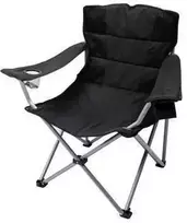 Sulankstoma kėdė BasicNature Travelchair Holiday, juoda