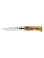 Peilis Opinel Nr.8 ąžuoline rankena su žuvimis