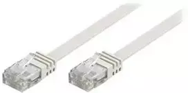 DELTACO U/UTP Cat6 jungiamasis kabelis, plokščias, 20 m, 250 MHz, baltas