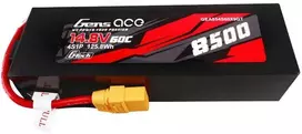 Gens ace G-Tech 8500mAh 14.8V 60C 4S1P Lipo Baterija Pack PC medžiagos dėklas su XT90 kištuku