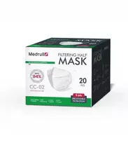 Medrull filtruojančios puskaukės (respiratoriai) FFP2, 20 vnt.