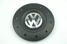 VAG VW Transporter T5 2003-2013 Plieninių ratų centrinė stebulė, juodas chromuotas dangtelis, originalus 7H0601151BRVB