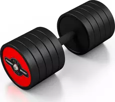 Gumuotas hantelis Marbo Sport, raudonas, 42,5kg
