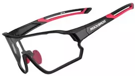 Rockbros 10135 photochromic UV400 dviratininko akiniai – juodos spalvos and raudonos spalvos