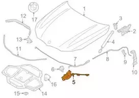 BMW 7 G12 PRIEKINIO VARIKLIO DANGČIO UŽRAKTAS 51237347409 ORIGINALUS