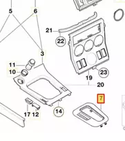 BMW Z3 Roadster E36 pavarų perjungimo svirties dangtelis RHD originalus 51168397822