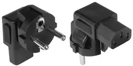 GoodConnections Adapteris AV Alcasa Alcasa PA-0133S maitinimo kištuko adapteris Type E/F hibridas C13 Juodas
