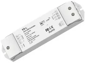 Skydance V3-L nuolatinės įtampos RGB valdiklis, 12-48V, 3x 6A, Push Dimm