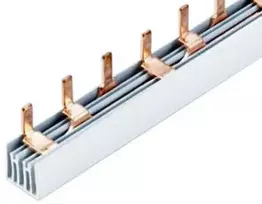 CNC Komutacinė šyna 3P, 54 modulių, 63A 1.4x7mm, 1m