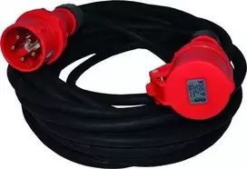 dva CEE kabelis 10m 16A 380V 5G1,5 fazė