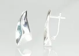 Sidabriniai auskarai anglišku užsegimu, Metalas: Sidabras, Praba: 925°, - 2.9 g. - 19 mm.
