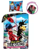 MCU Patalynė medvilninis 140x200 Ladybug Miraculous vaikiškas pagalvės užvalkalas 70x90 Kids 09