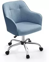 Songmics Namų biuro kėdė mėlyna