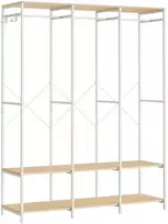 Songmics Atidaryta drabužių spinta su drabužių turėklu natūralios smėlio spalvos