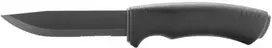 Peilis Morakniv Bushcraft SRT, pusiau dantytas, juodas