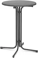 Royal Catering Stalas, apvalus, aukštas, sulankstomas baro stalas, sk. 70 cm aukščio 110 cm pilkos spalvos