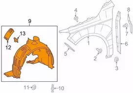 Mercedes Benz CLA45 priekinio sparno apsauginis skydelis Dešinysis originalus A1766900230